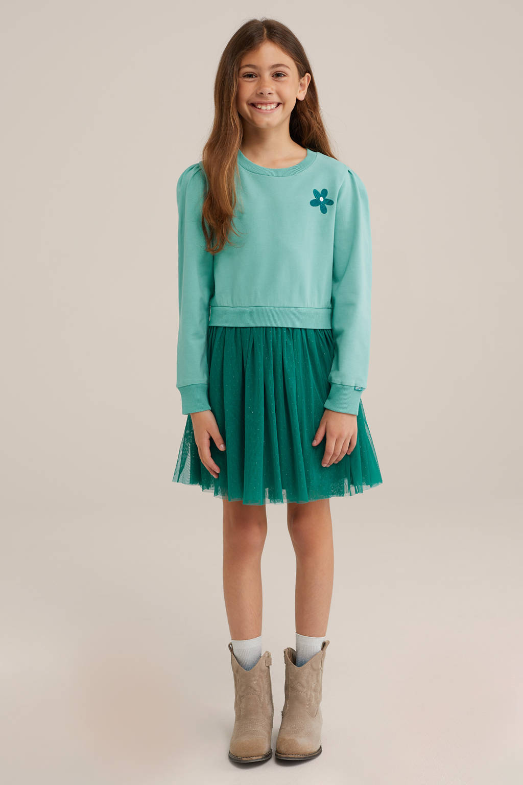 WE Fashion jurk mintgroen/petrol