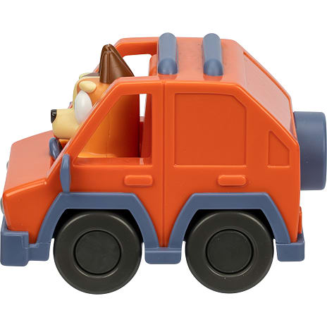 Bluey familiens minibiler m. figur - flere varianter - assorteret