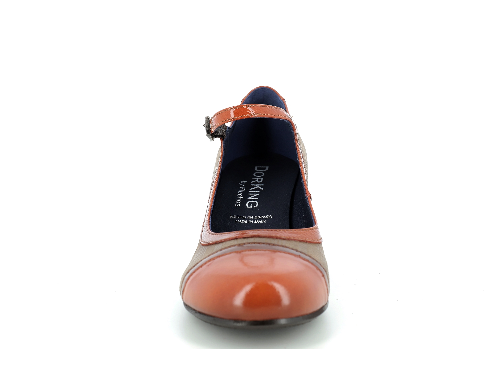 Dorking-D8669 Matières combinées Marron-Orange