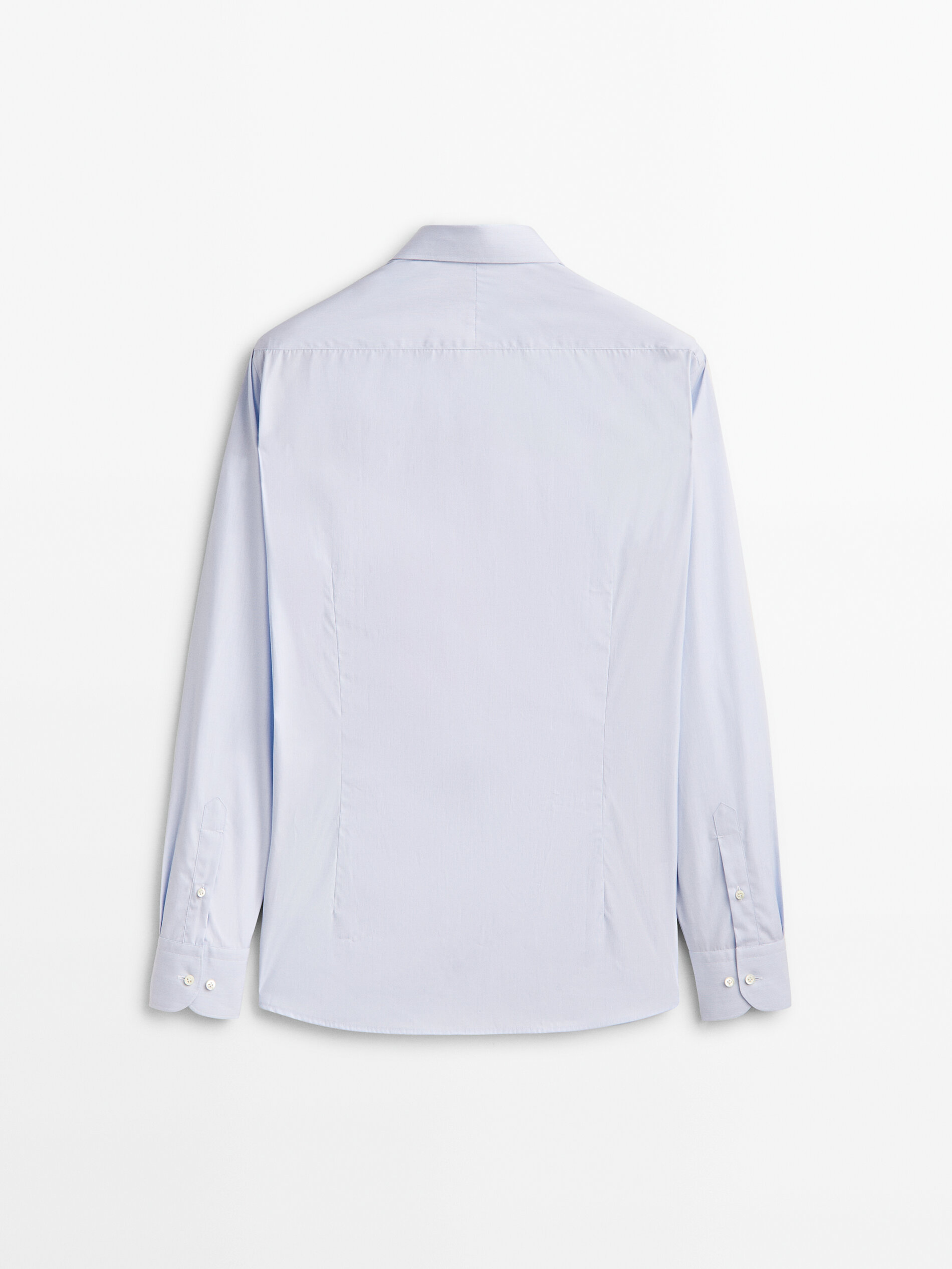 Camisa slim fit com micro listras, fácil de passar - CELESTE