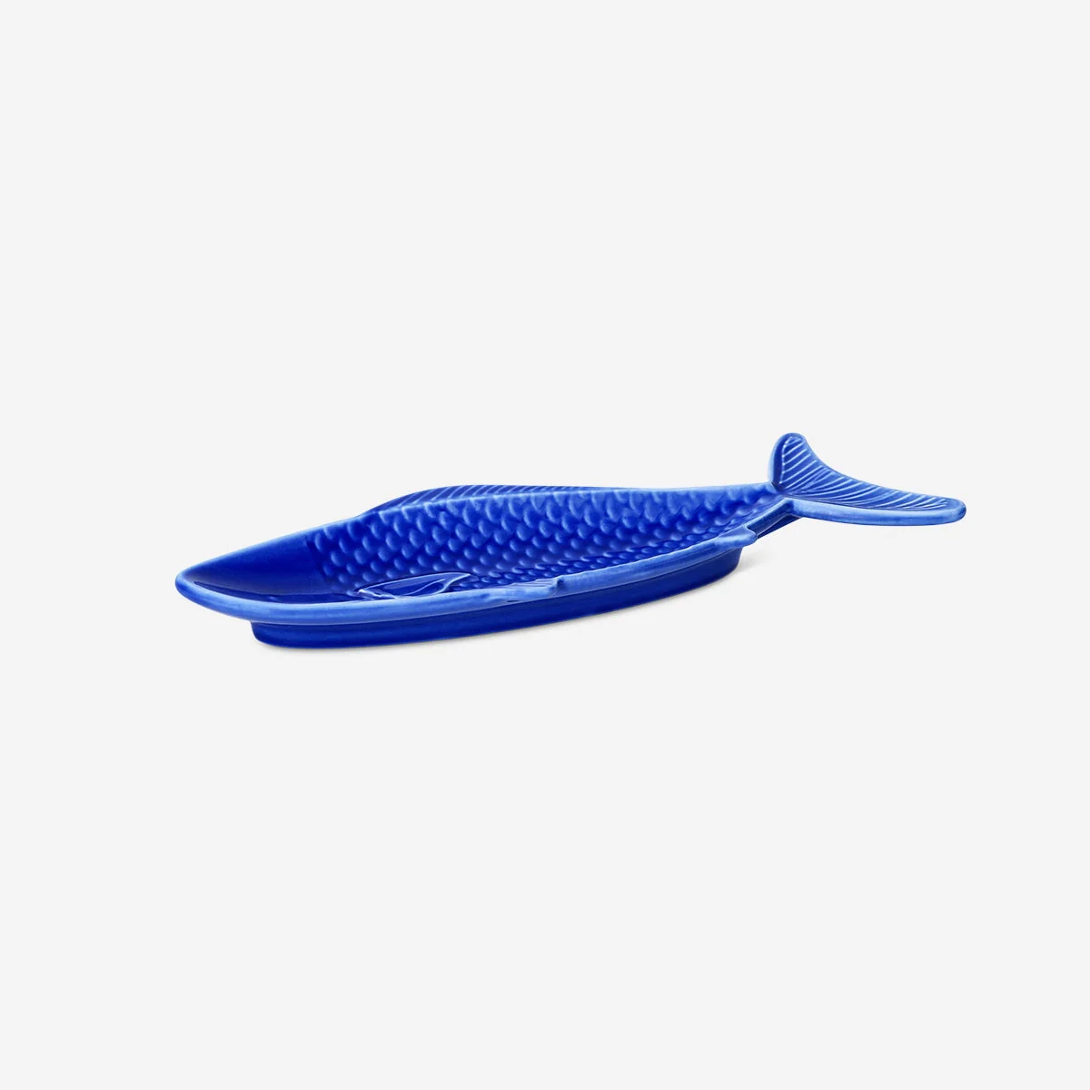 Serveringstallerken med blå fisk - 26 cm