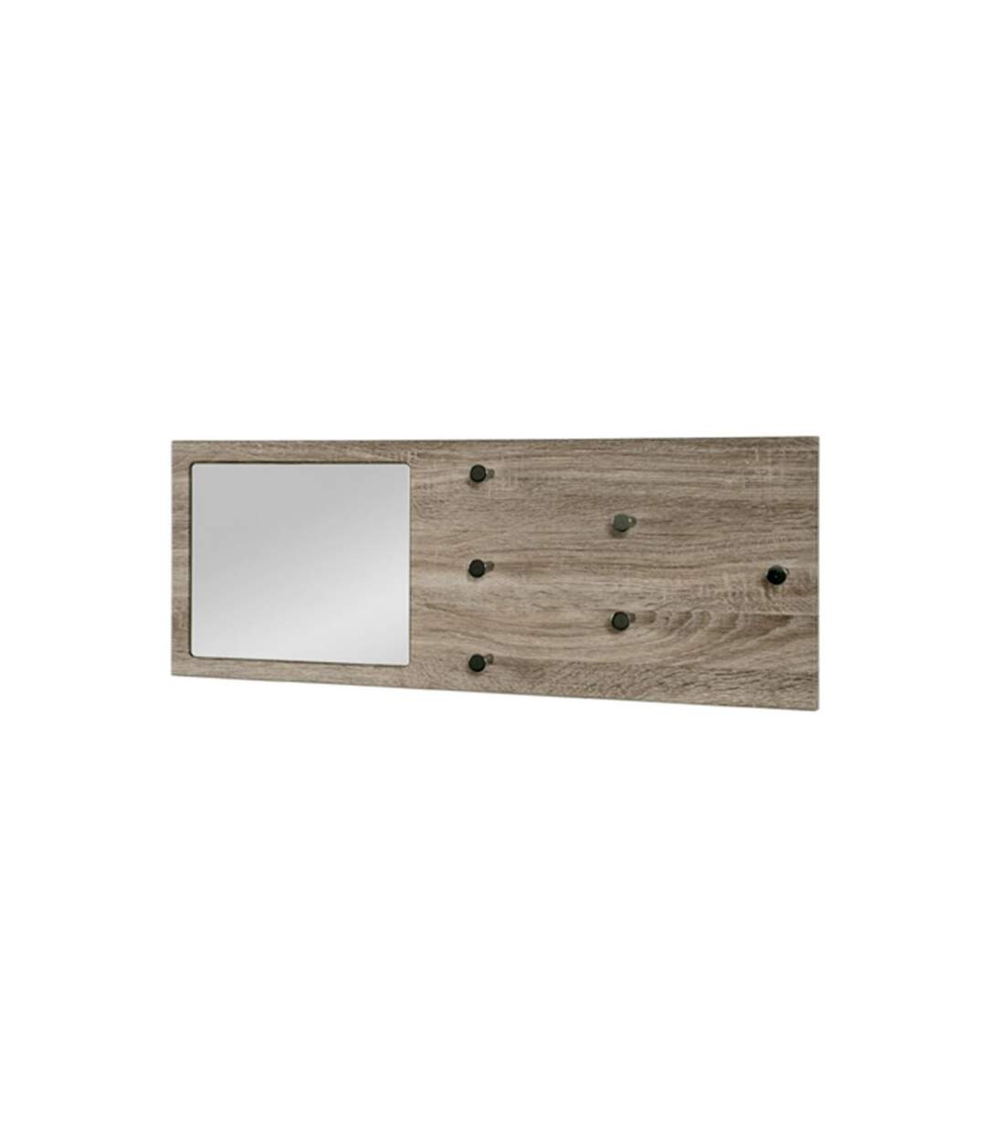 Paris Prix - Patère Murale & Miroir Design bora 80cm Naturel