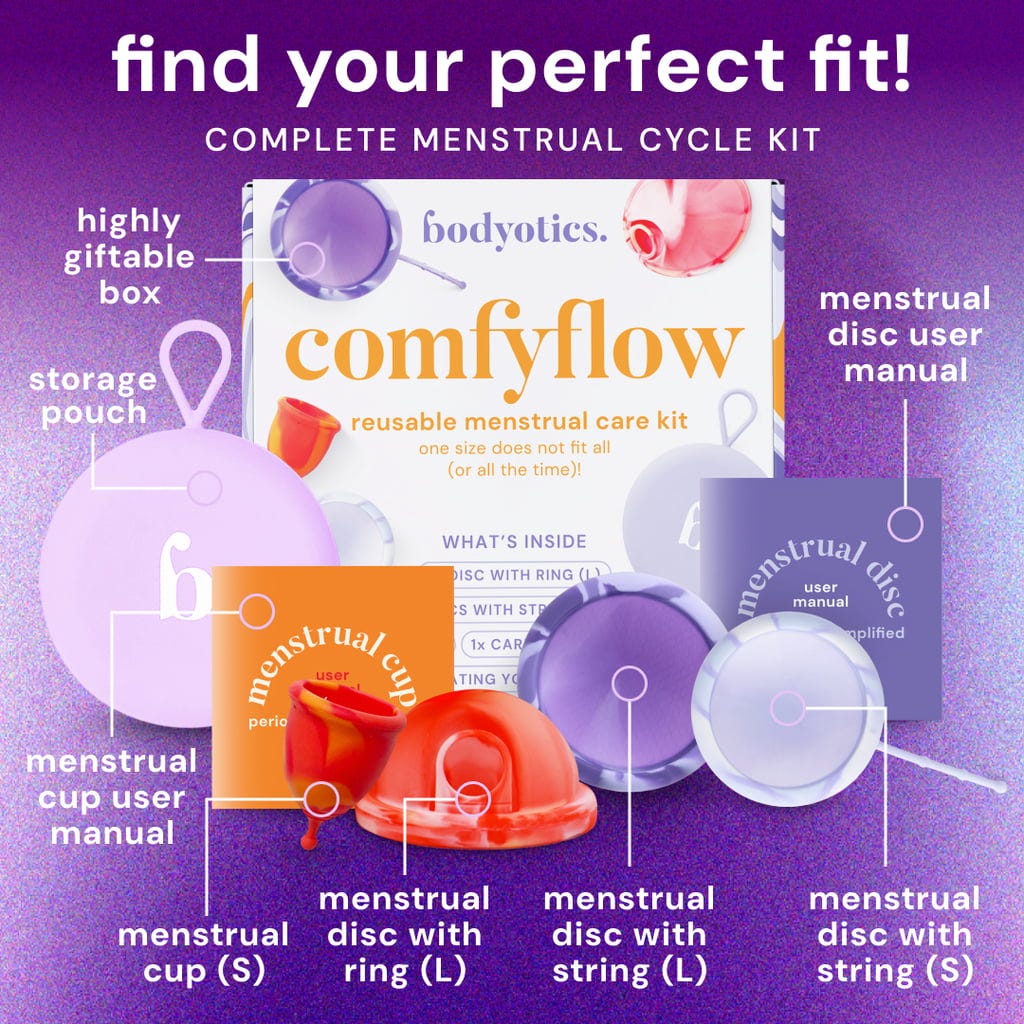 bodyotics  Comfyflow Periodenpflegeset (Scheiben & Tasse), 5 Stk