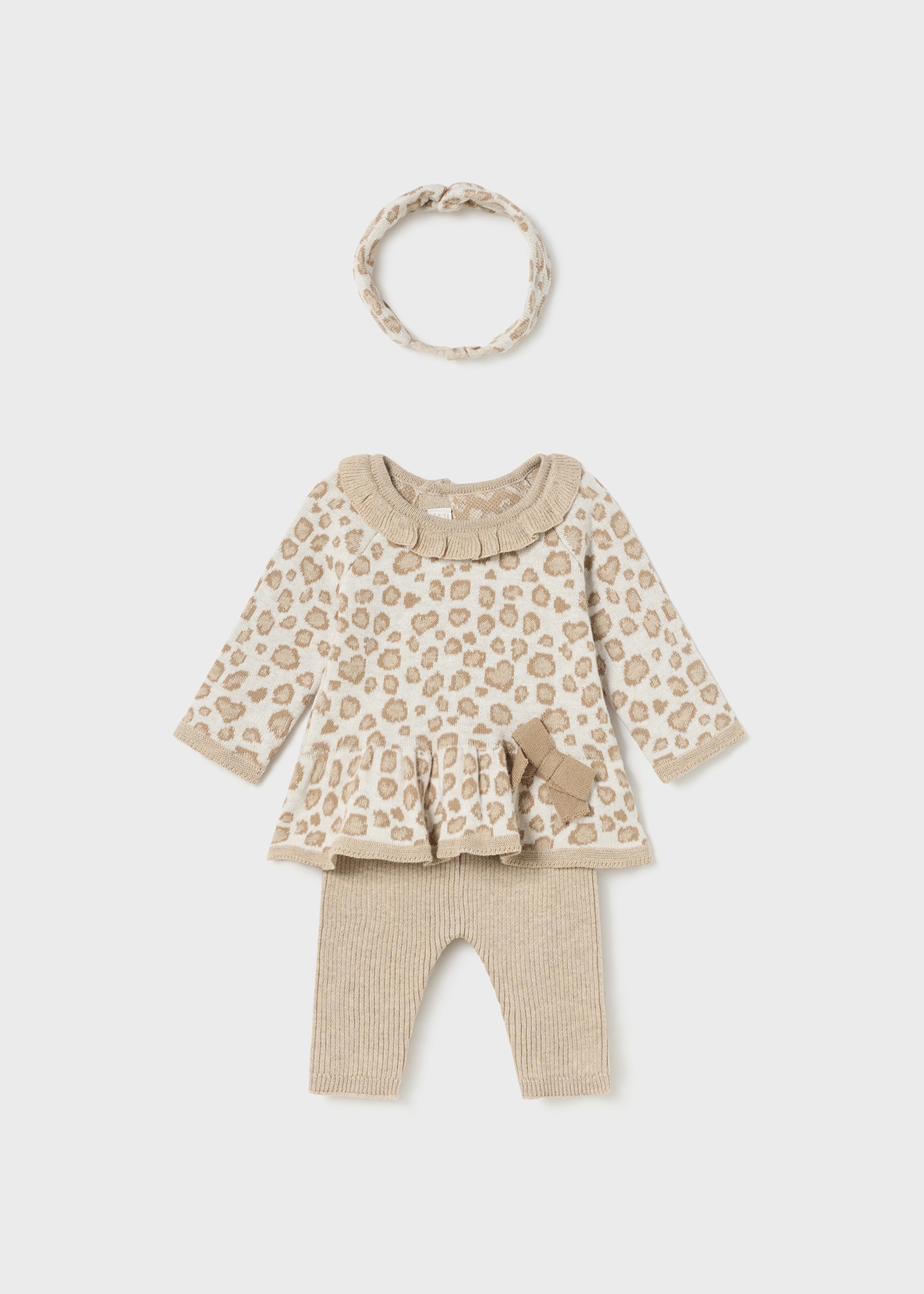 Conjunto de malha de algodão Better Cotton de 3 peças para recém-nascido