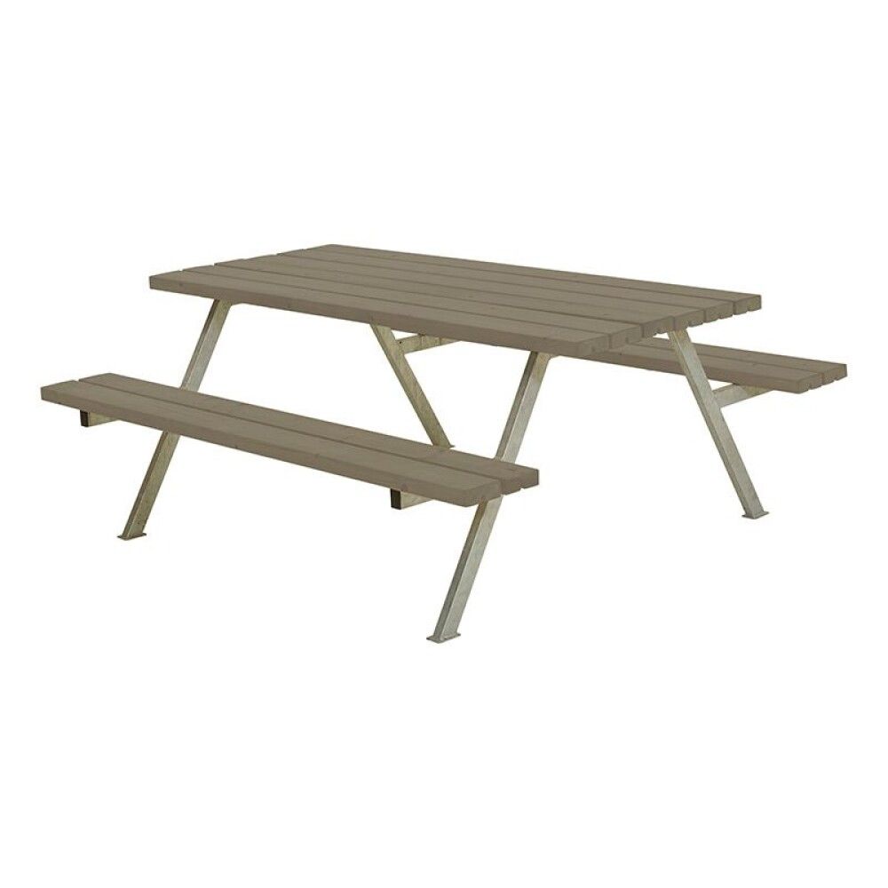 BENKESETT PLUS ALPHA GRÅBRUN 177X161X73/45CM