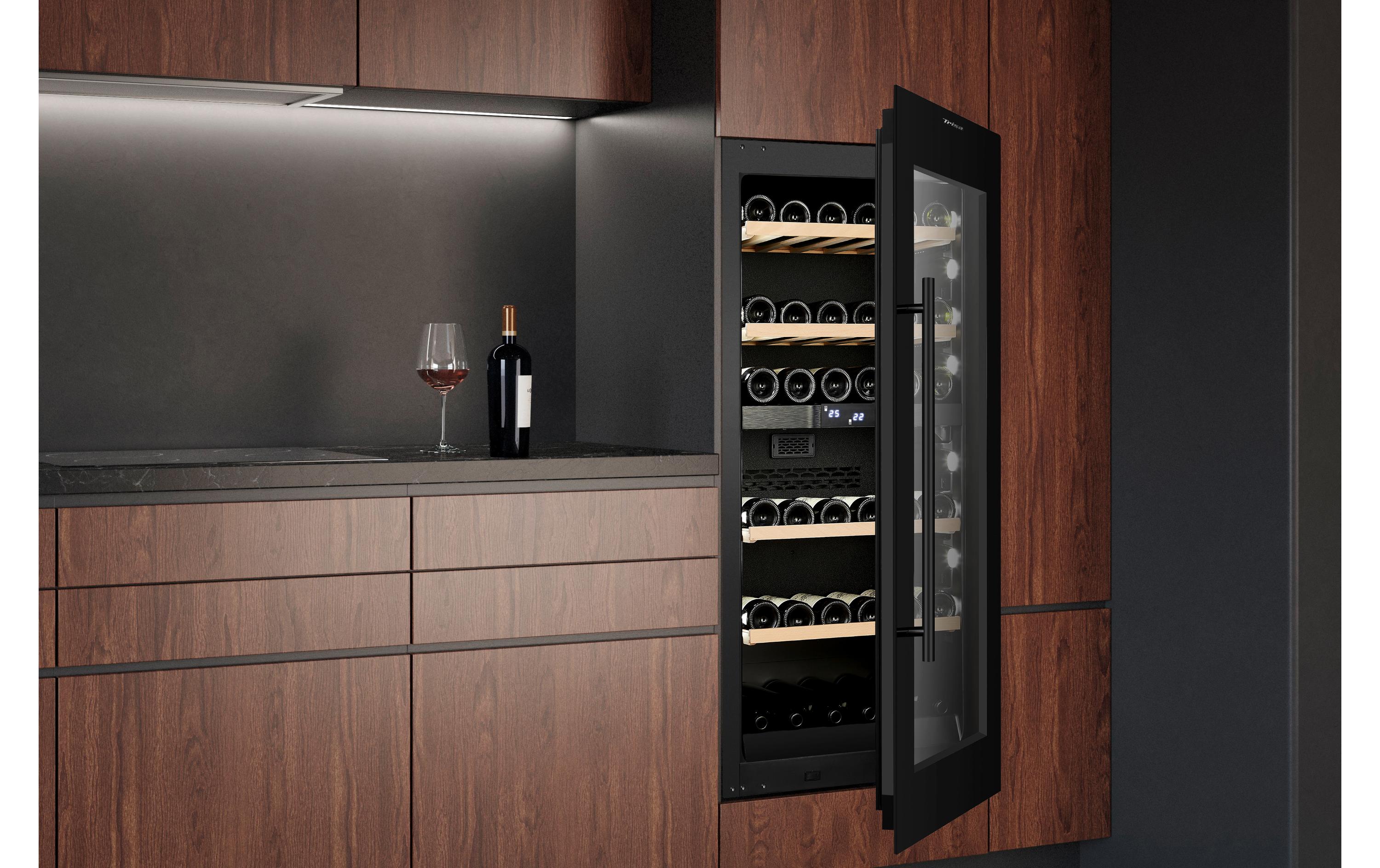 Einbauweinkühlschrank Dual Zone Schwarz, Rechts<br>Weinkühlschrank