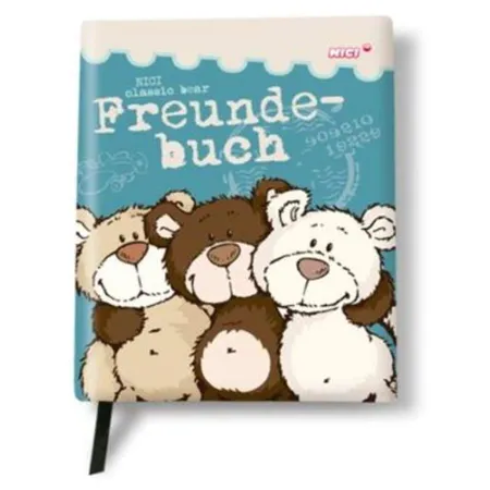 NICI Classic Bear - Freundebuch Bär dunkelbraun, A5