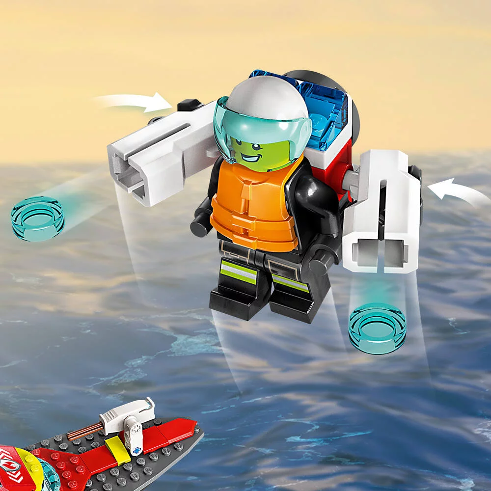 LEGO®CITY 60373 - LE BATEAU DE SAUVETAGE DES POMPIERS