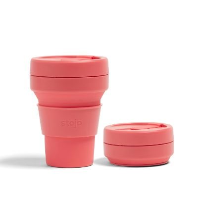 Coral Collapsible Coffee Cup