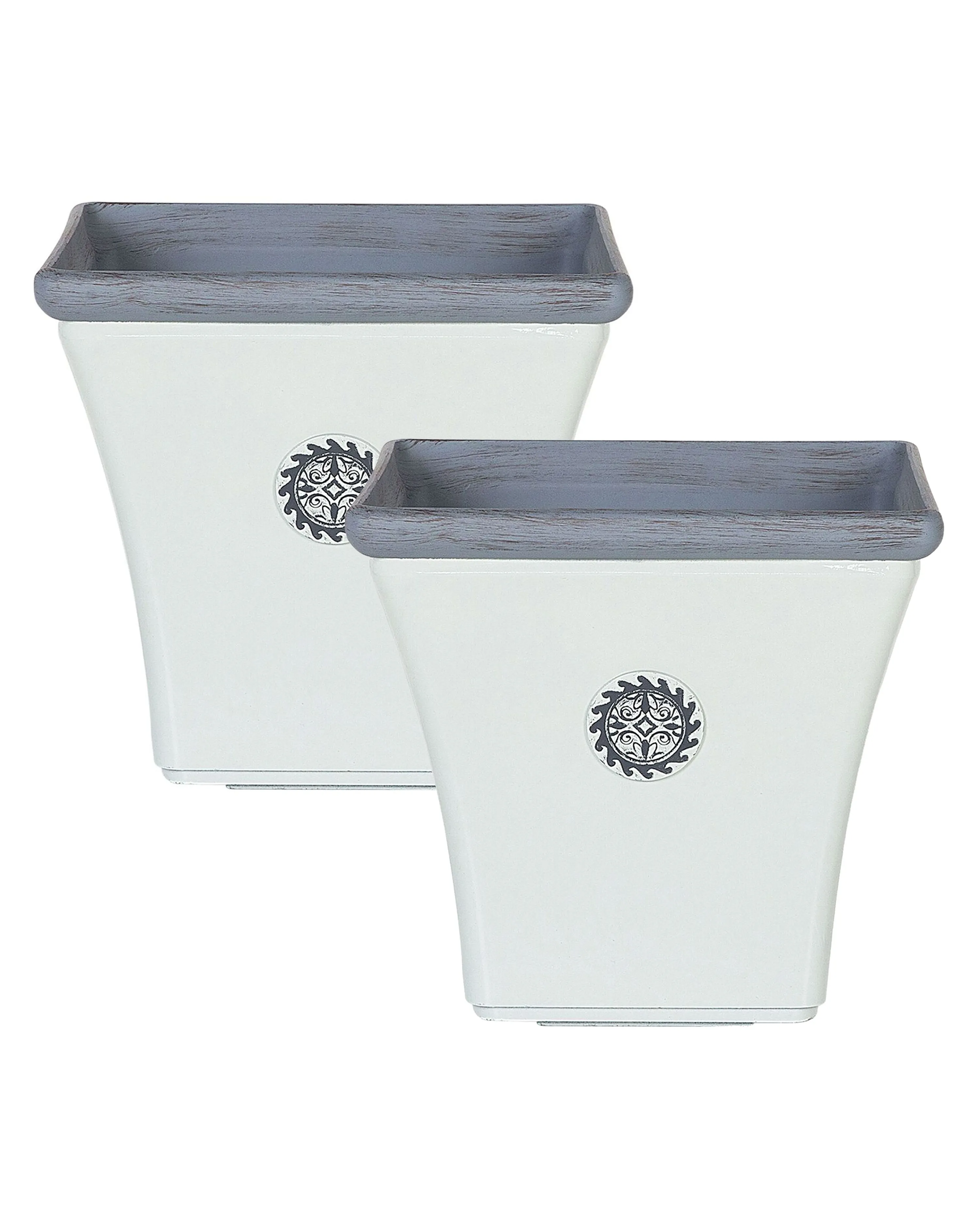 Set van 2 bloempotten ELATEIA 32 cm Wit