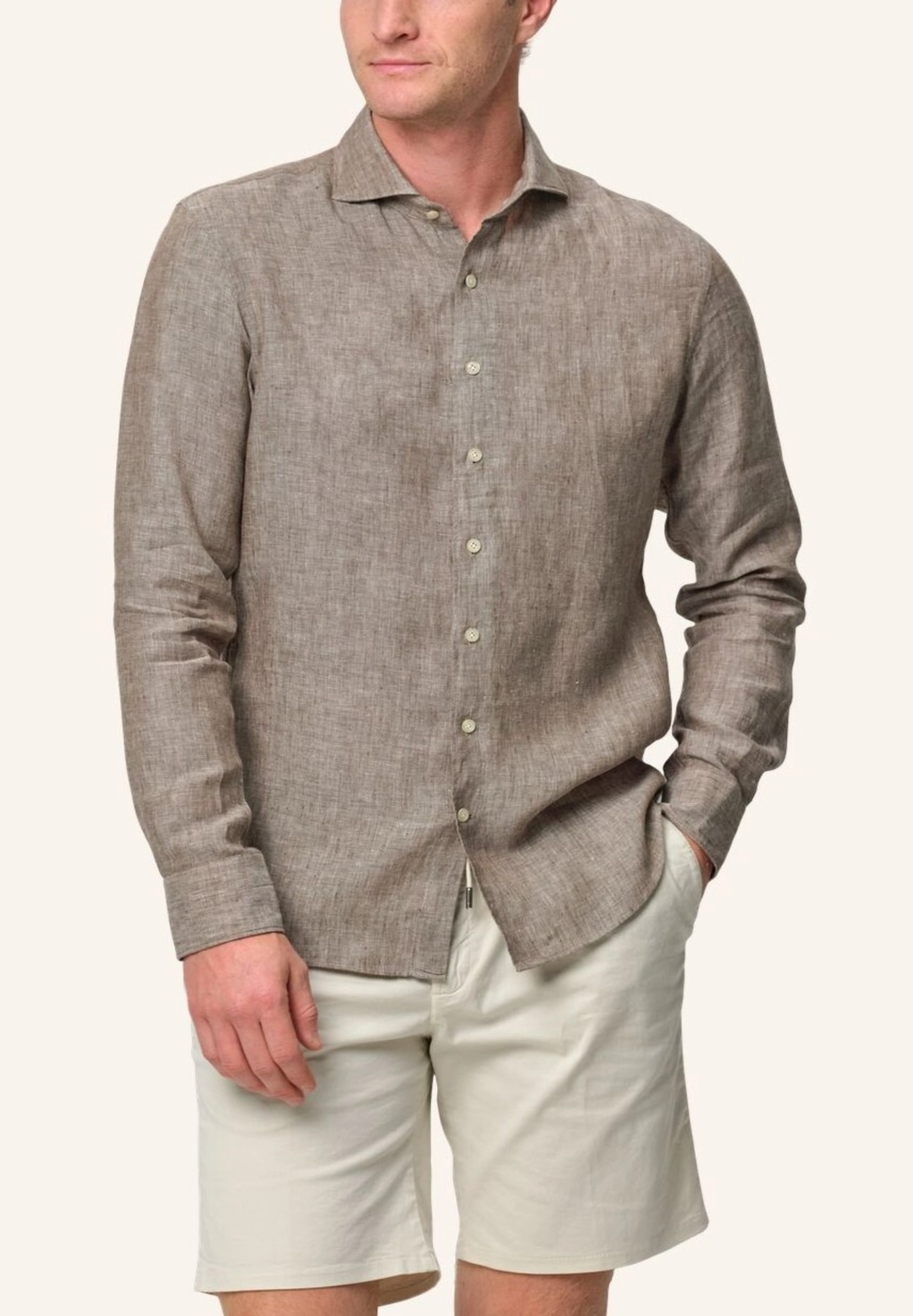PROFUOMO Leinenhemd Slim Fit