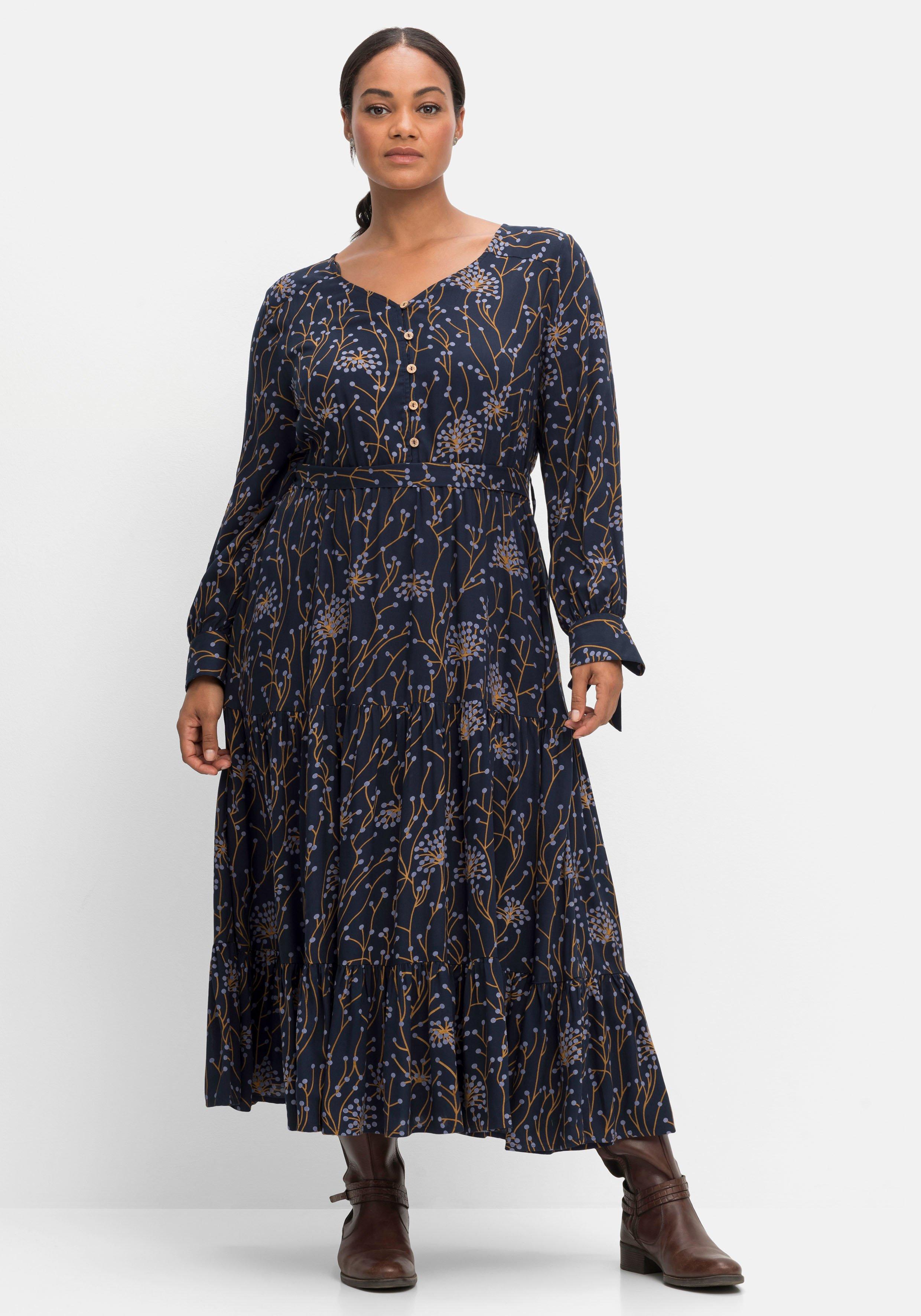 Maxikleid mit floralem Alloverdruck