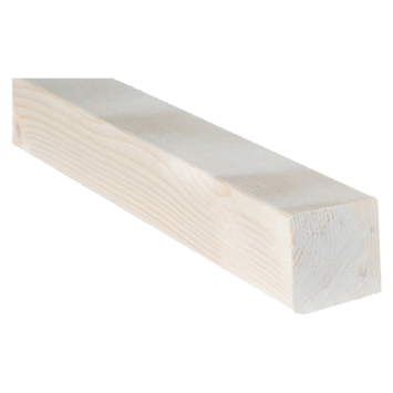 Bouwhout vuren geschaafd 44x44 mm 210 cm