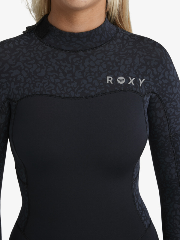 4/3mm Swell Natural Combinaison de surf back zip Noir Femme