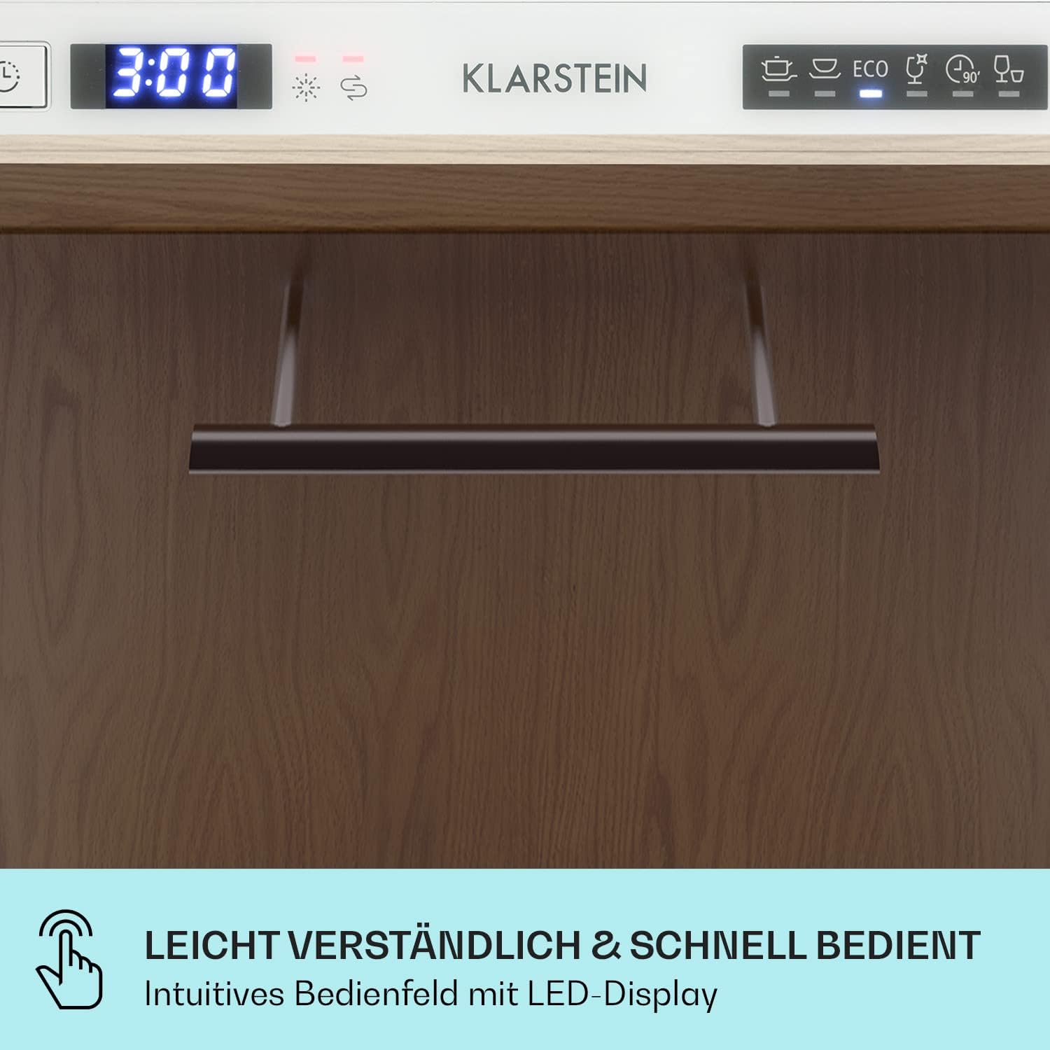 Klarstein Mini-Geschirrspüler für 6 Gedecke, Leiser Einbau-Geschirrspüler Klein mit 6 Spülprogrammen, Kleiner Tisch-Geschirrspüler für Zuhause Büro Camping, Geschirrspüler Mini mit Wasseranschluss