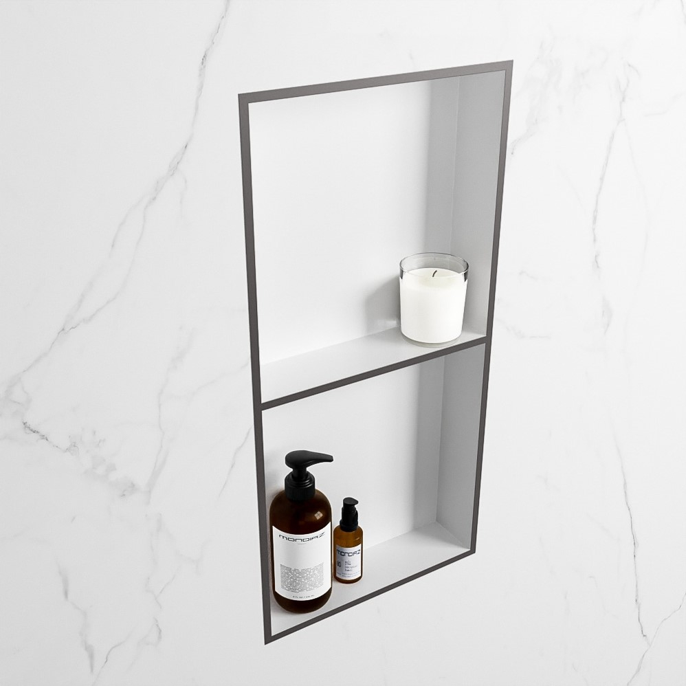 Mondiaz Easy nis 60x30x8cm 2 vakken dark grey/talc