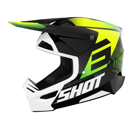 Casque cross Shot FURIOUS KID - APEX - Jaune