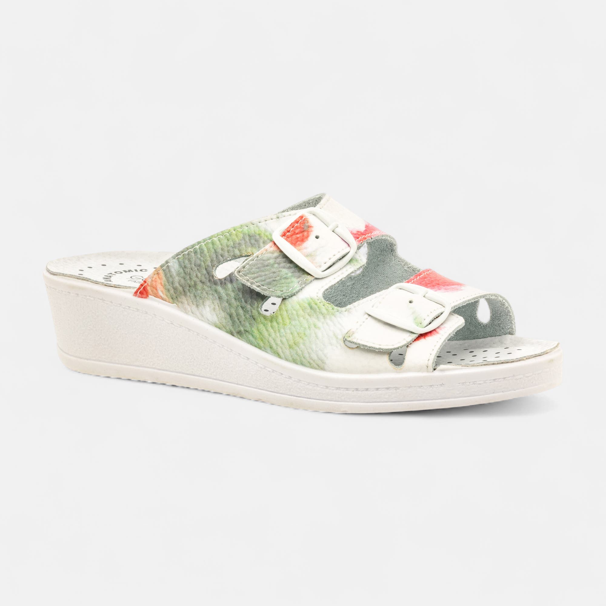 Chaussures confort paramédical Femme en cuir multicolore