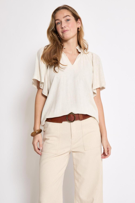 Peppercorn beige dames blouse