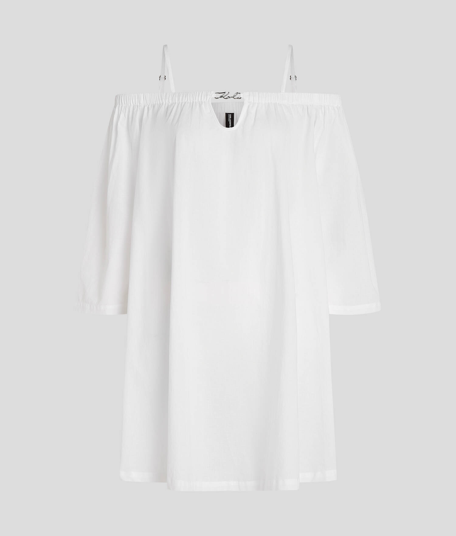 ROBE DE PLAGE À ÉPAULES DÉNUDÉES K/SIGNATURE - Blanc