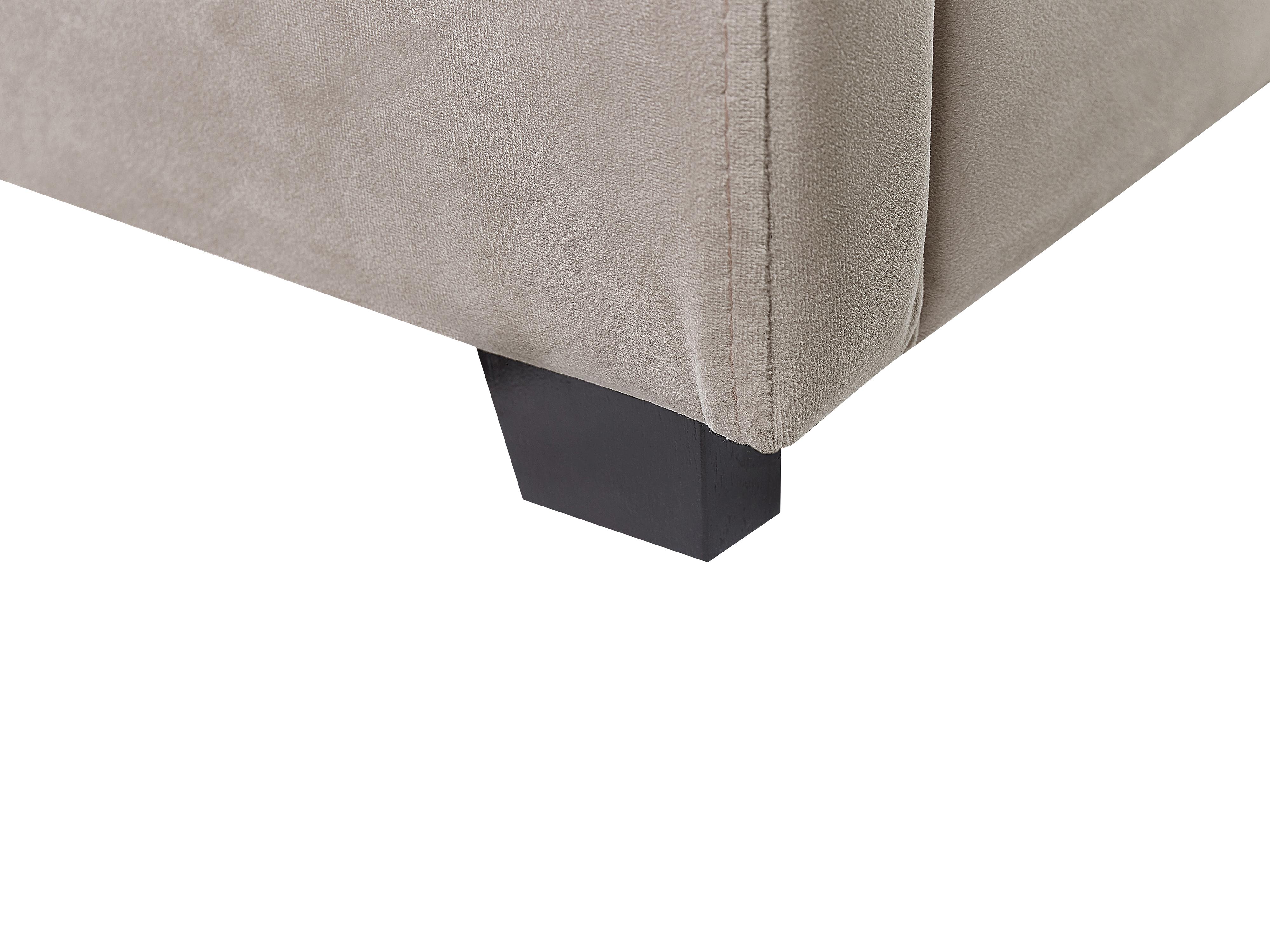Bed met opbergruimte Fluweel VINCENNES 180 x 200 cm Taupe