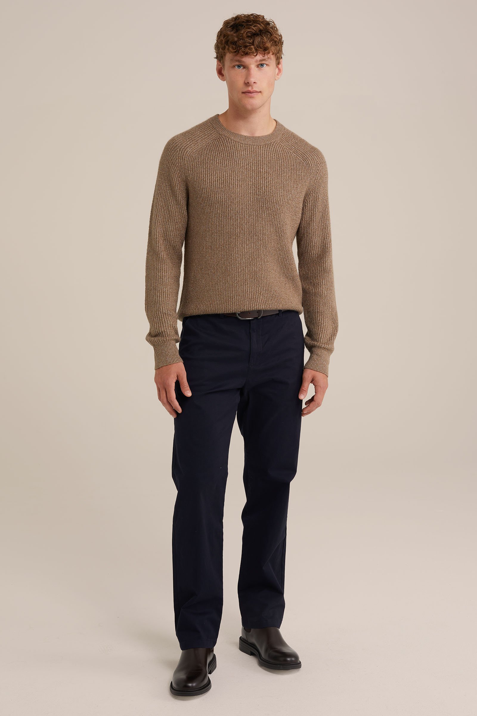 relaxed fit chino Fundamentals Marineblauw