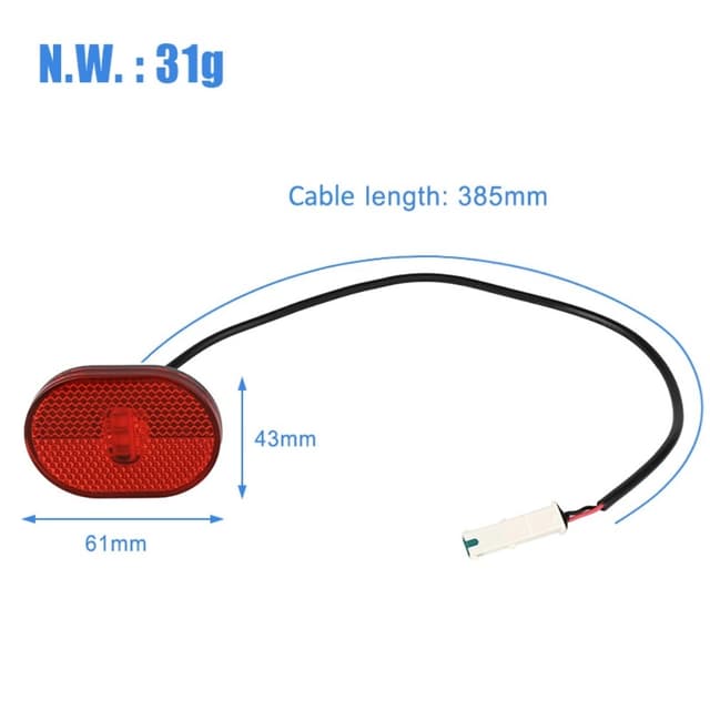 Til Scooter Xiaomi 4 4 Pro Advarselslys baglys LED