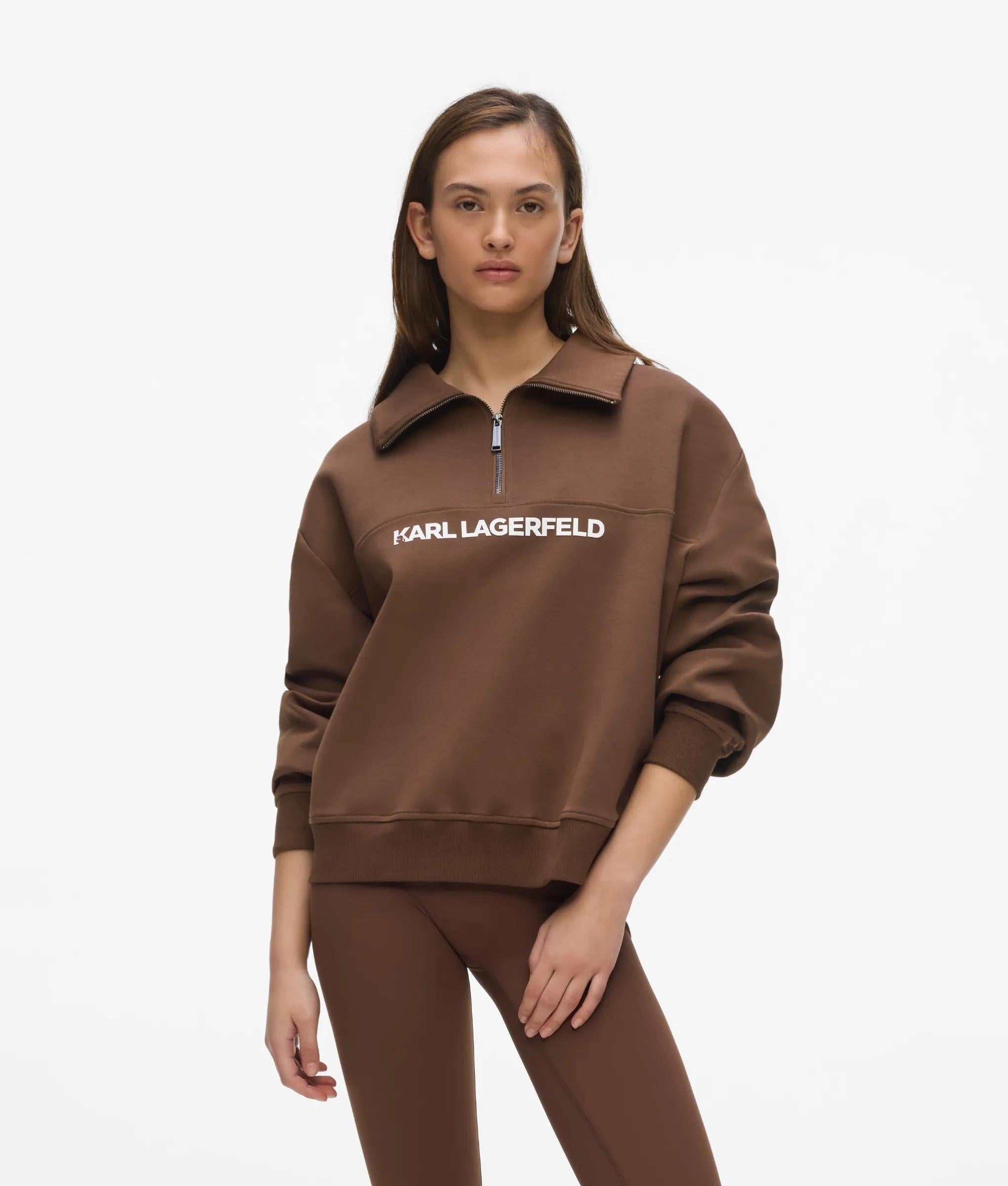 Logo Athleisure sweatshirt met korte rits