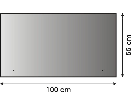 Rechthoekige metalen bodemplaat 100x55 cm