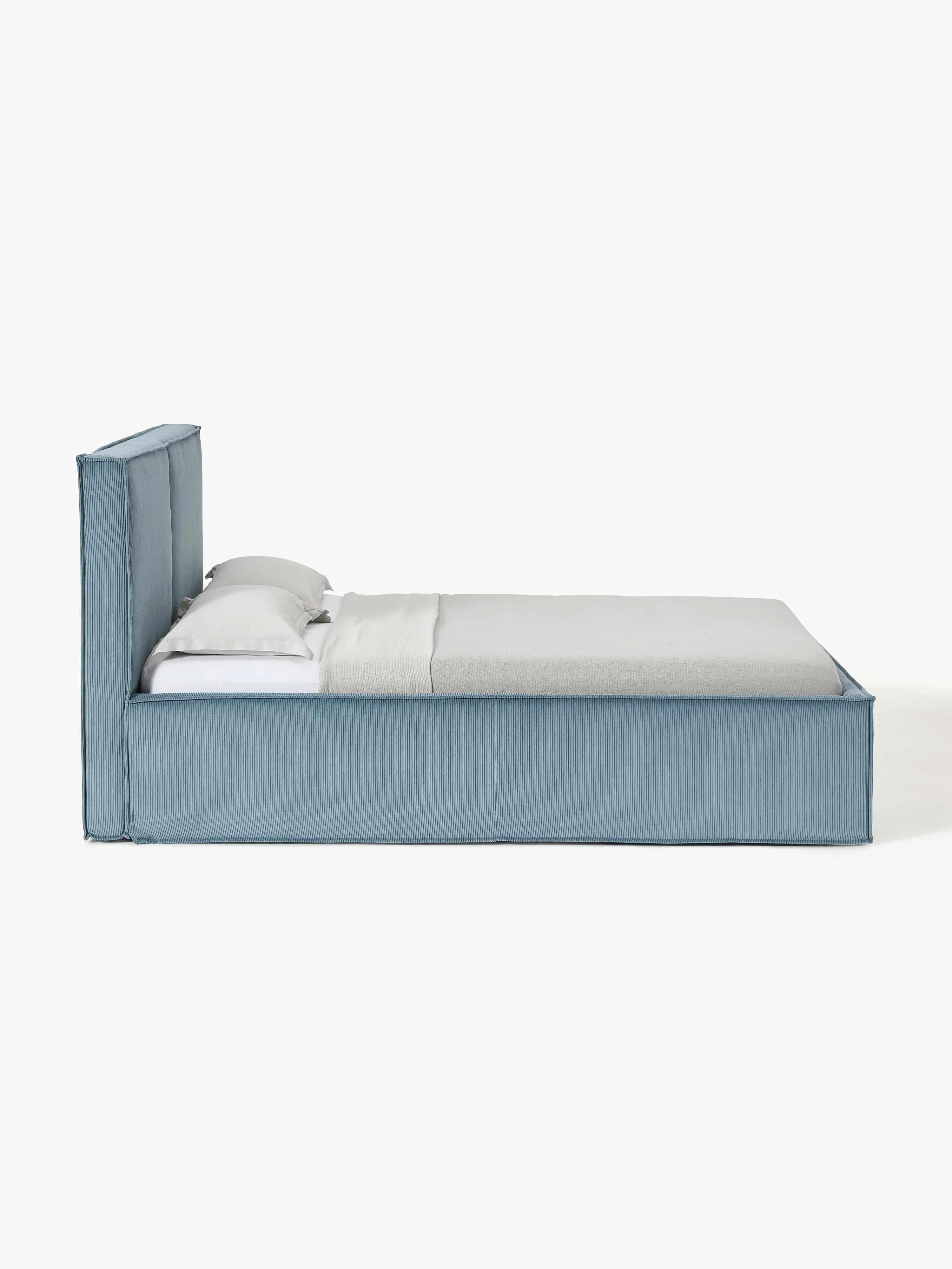 Corduroy gestoffeerd bed Dream met opbergruimte