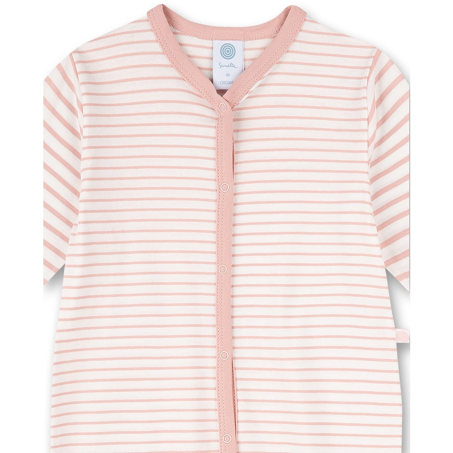 Sanetta Overall silver pink gestreift