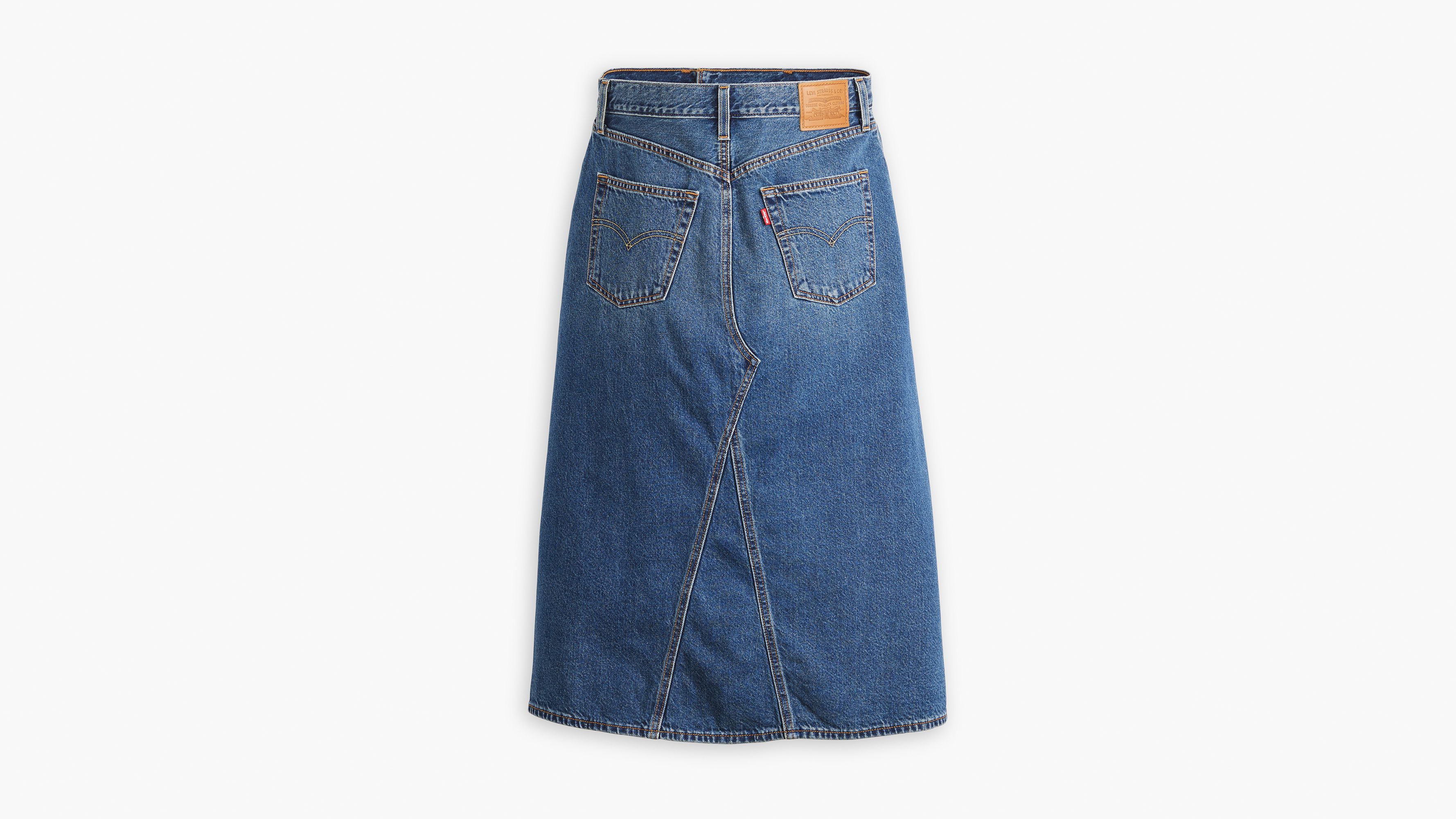 Jupe coupe en A taille haute Decon - Mid Morning - Bleu