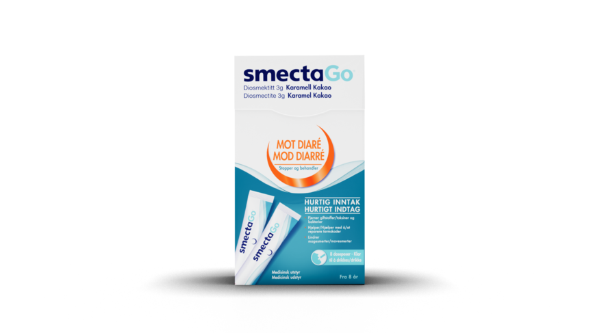 SmectaGo® mikstur doseposer karamell/kakao 8stk