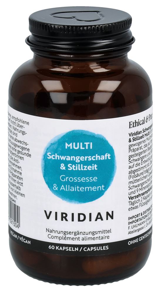 VIRIDIAN Schwangerschaft & Stillzeit Multi<br>60 Stück, Dose, Kapsel