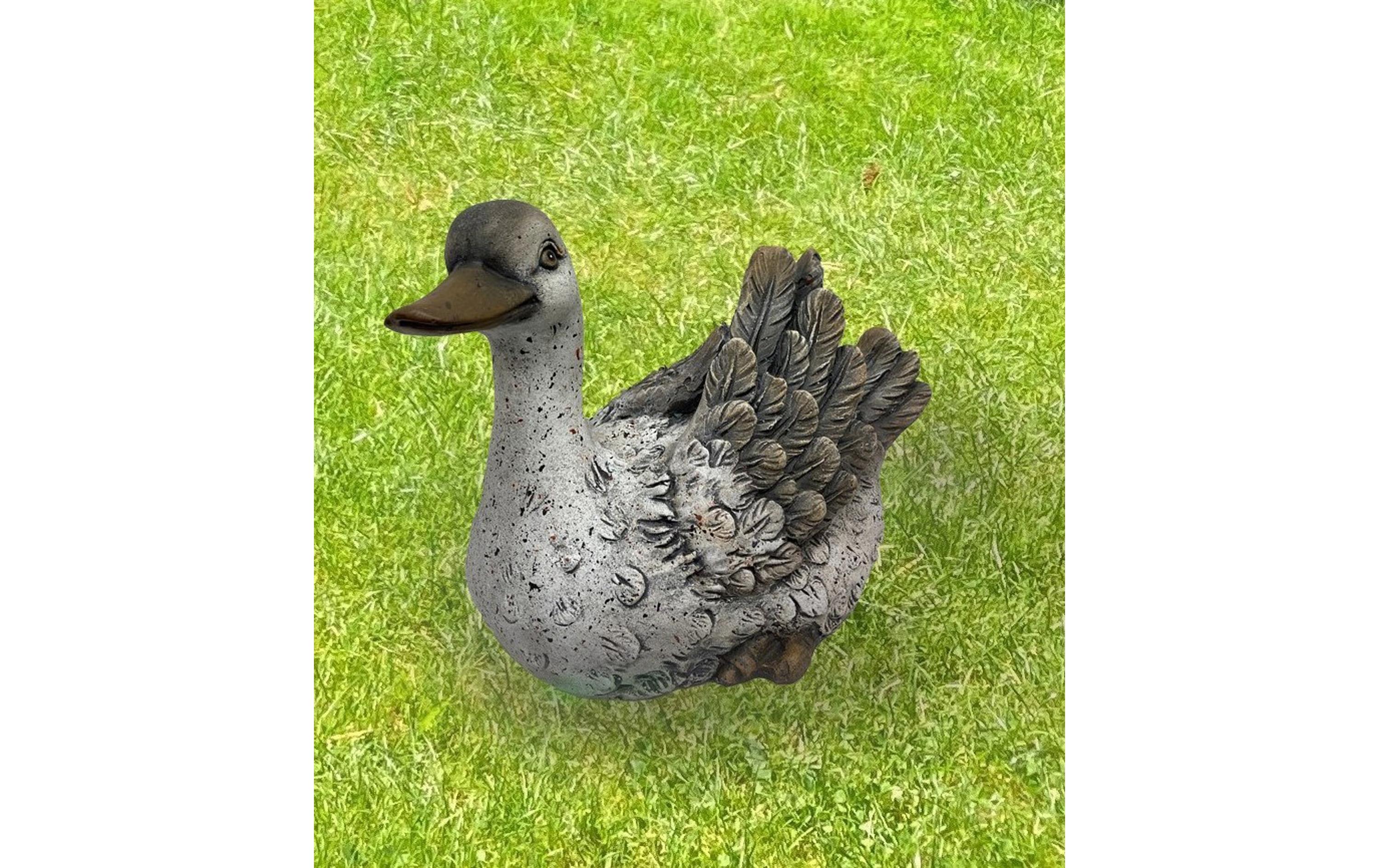 Dekofigur Ente Grau, 31.8 x 18.7 x 23.5 cmDekoente