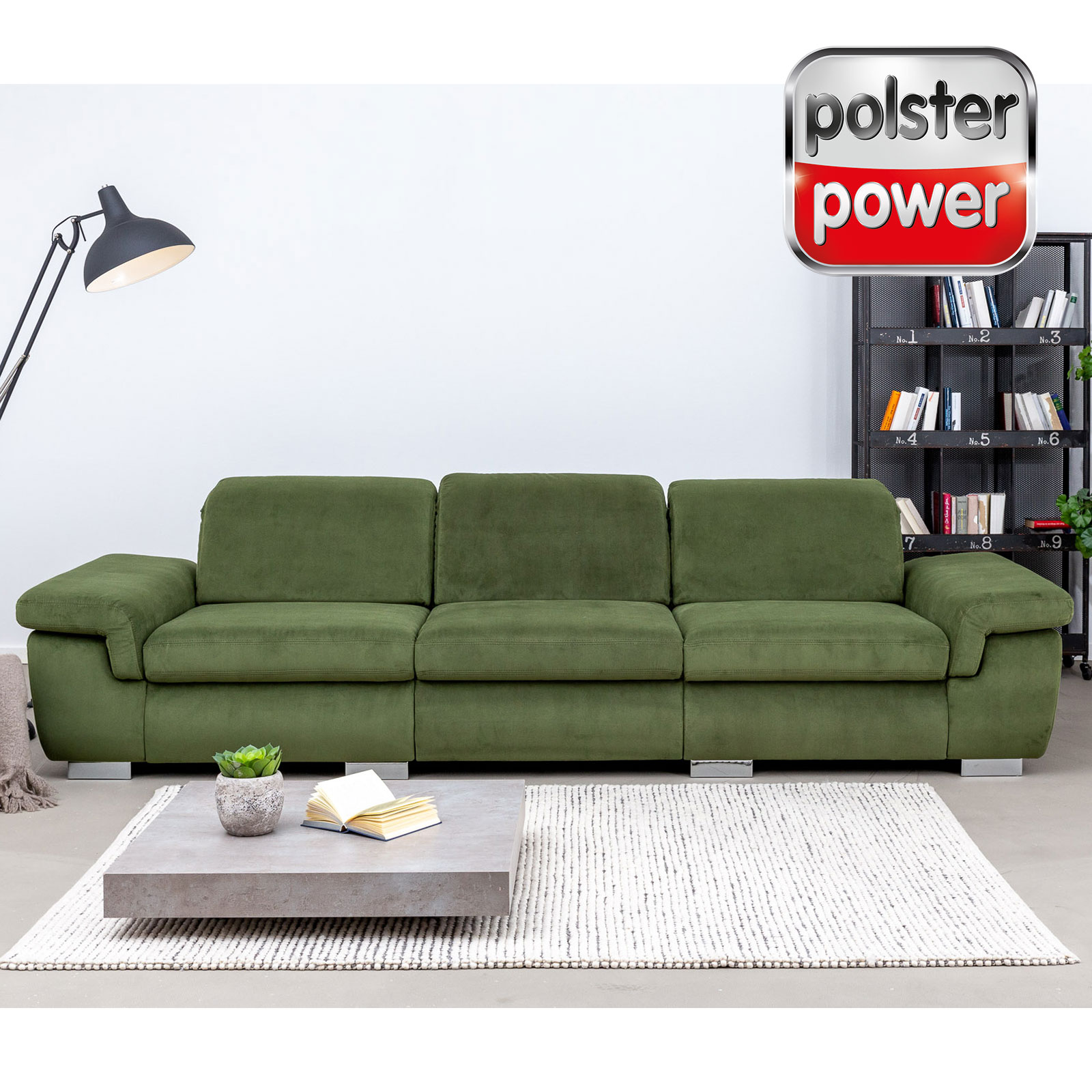 polsterpower Ecksofa - grün - Basismodell