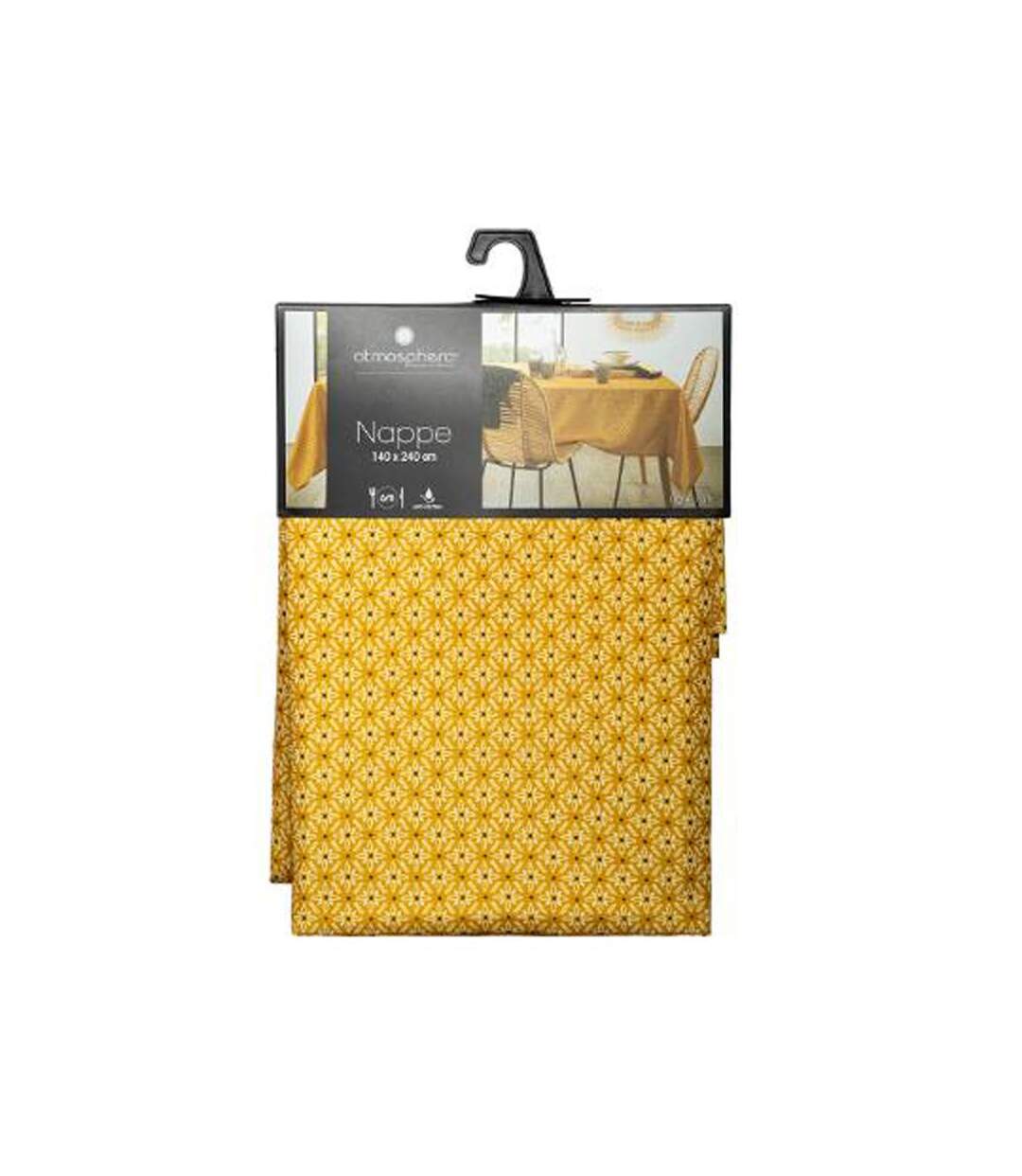 Nappe Antitache à Motifs Paty 140x240cm Jaune