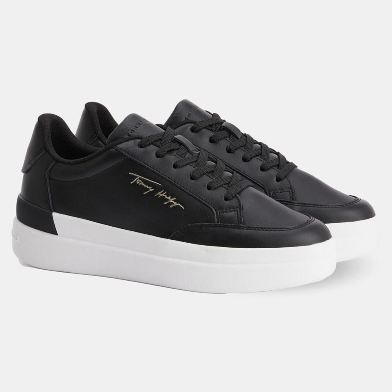 Tommy Hilfiger Baskets en Cuir Signature noires