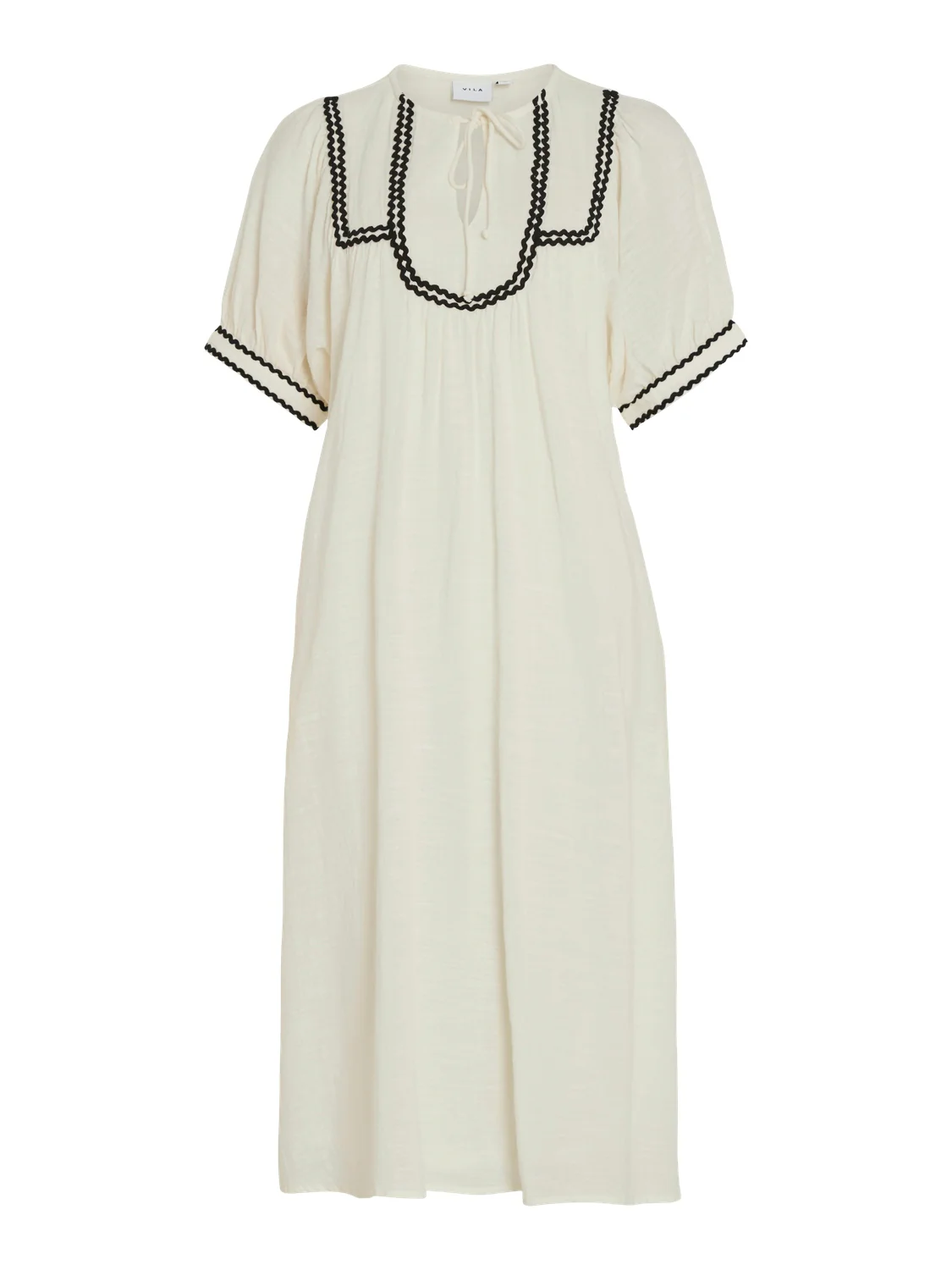 Vila  Vimanda S/S midi kjole - Eggnog