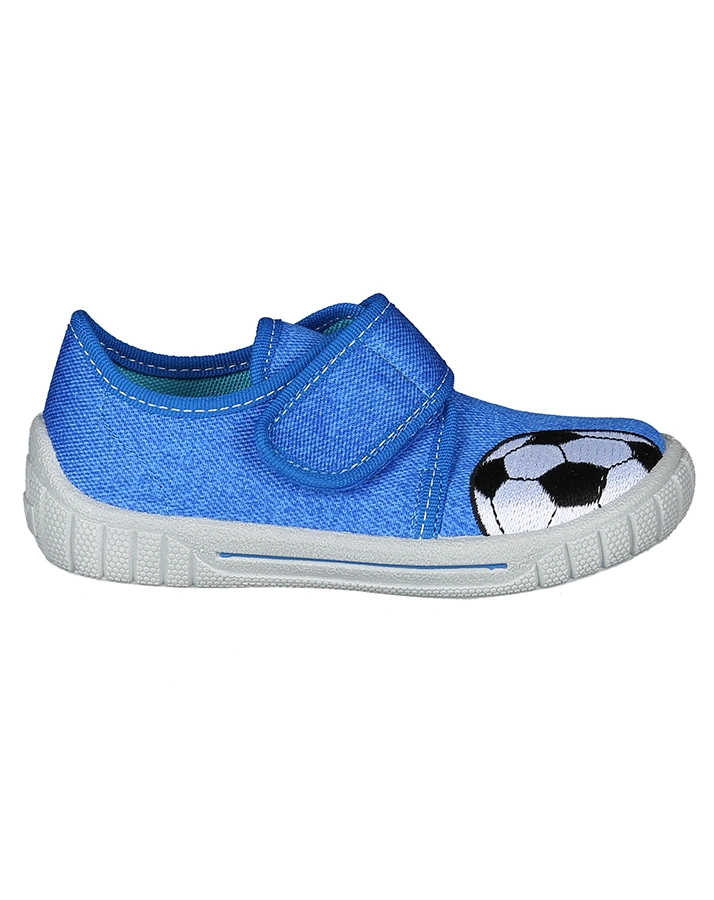 Klett-Hausschuhe BILL FUßBALL in blau