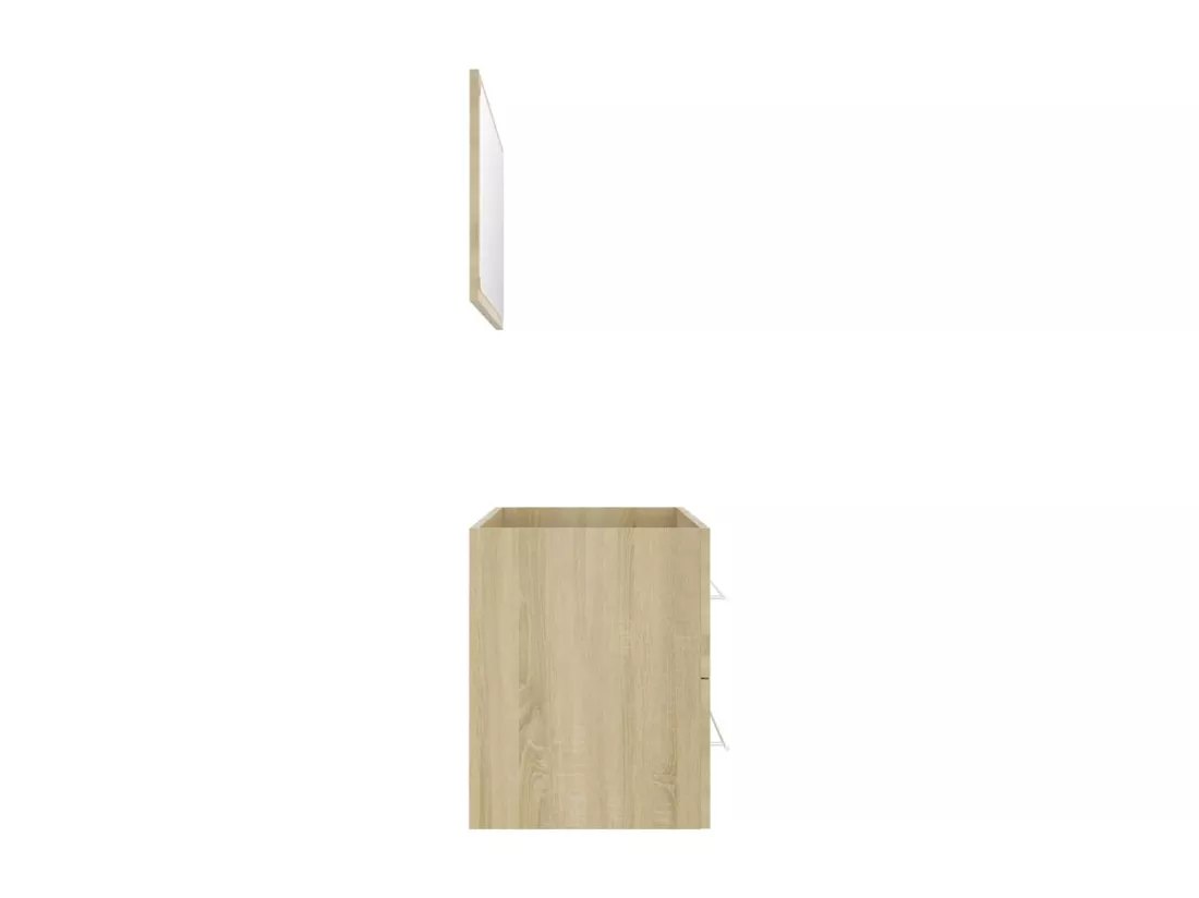 Ensemble de meubles de bain 2 pcs Chêne sonoma Aggloméré