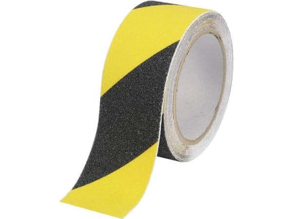 TOOLCRAFT ANST255M-YB 1564011 Skridsikker tape Sugo Sort, Gul (L x B) 5 m x 25 mm 1 stk