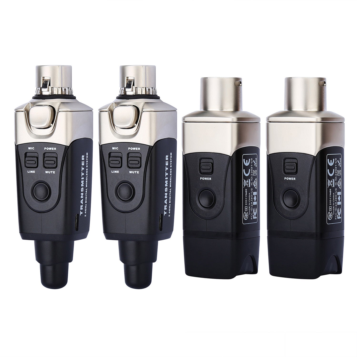 Xvive U3D dubbel draadloos systeem voor handheld microfoons