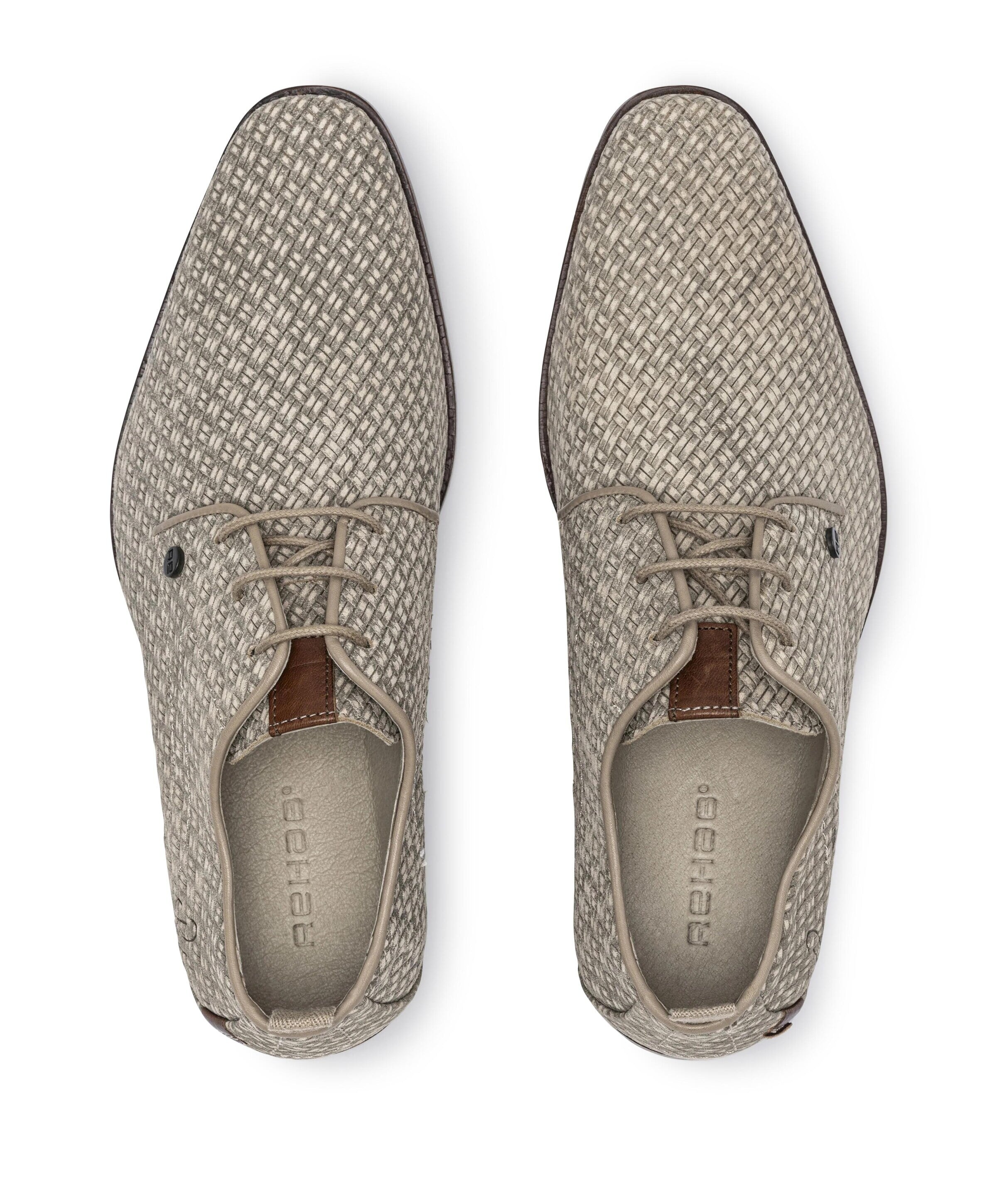 Rehab Greg braid heren veterschoenen beige