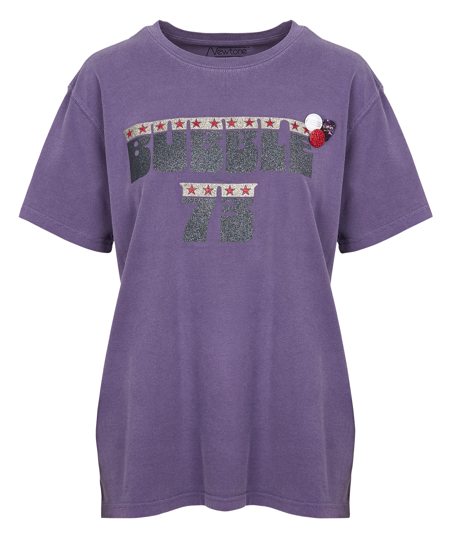 TRUCKER BUBBLE - Tee-shirt droit col rond sérigraphié en coton | Violet