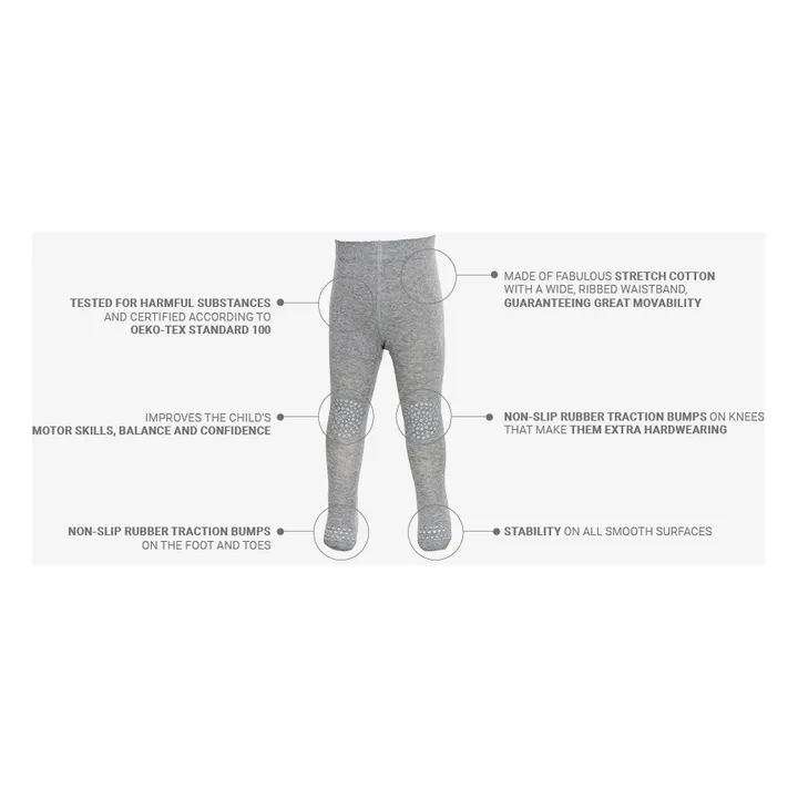 GOBABYGO Collants Antidérapants Genoux et Pieds | Rose