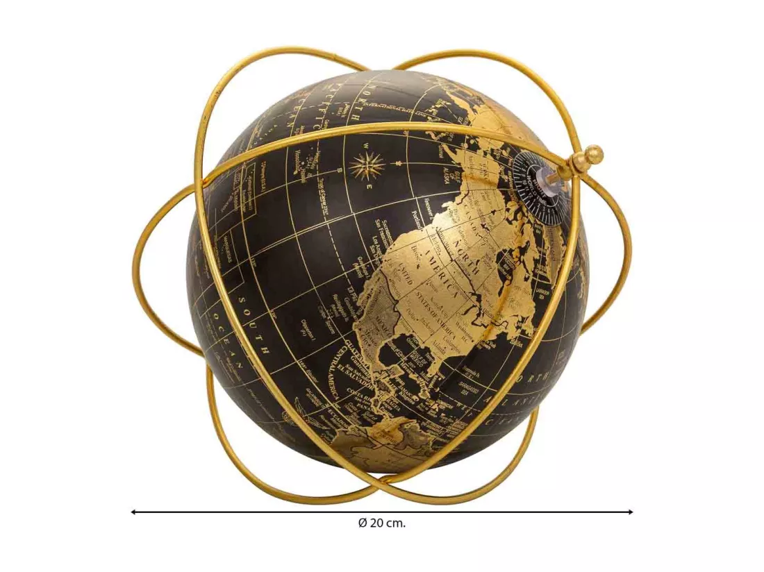 Globe terrestre d25x25h