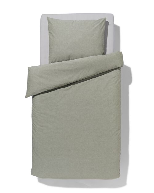 housse de couette chambray 140x200/220 vert