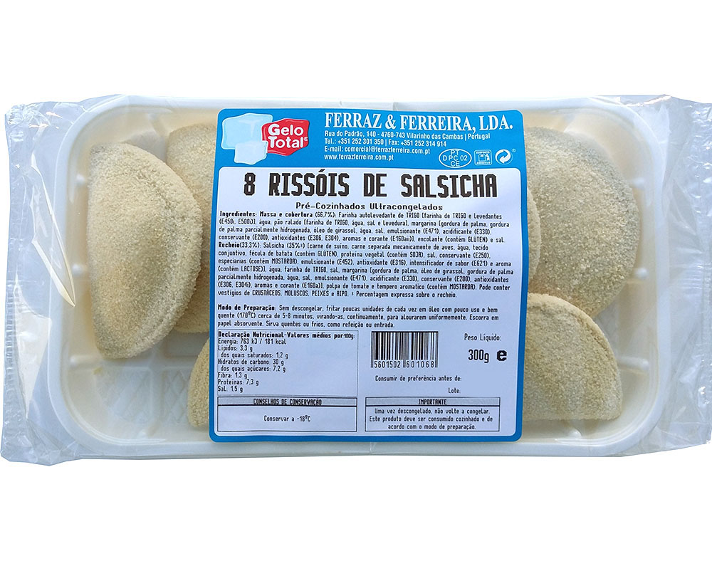 RISSÓIS GELO TOTAL DE SALSICHA 8UN 300G
