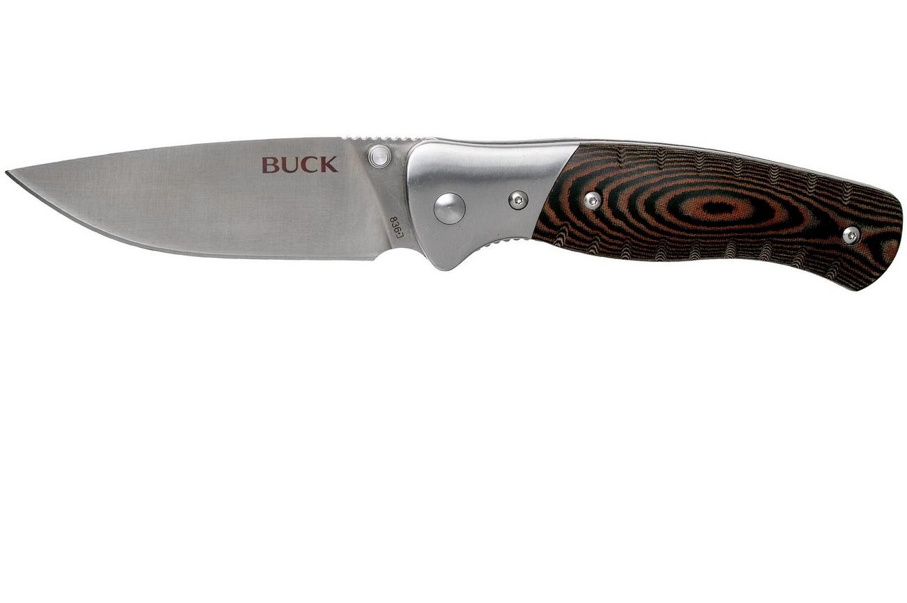 Buck Selkirk micarta zakmes met firesteel, 0836BRS-B